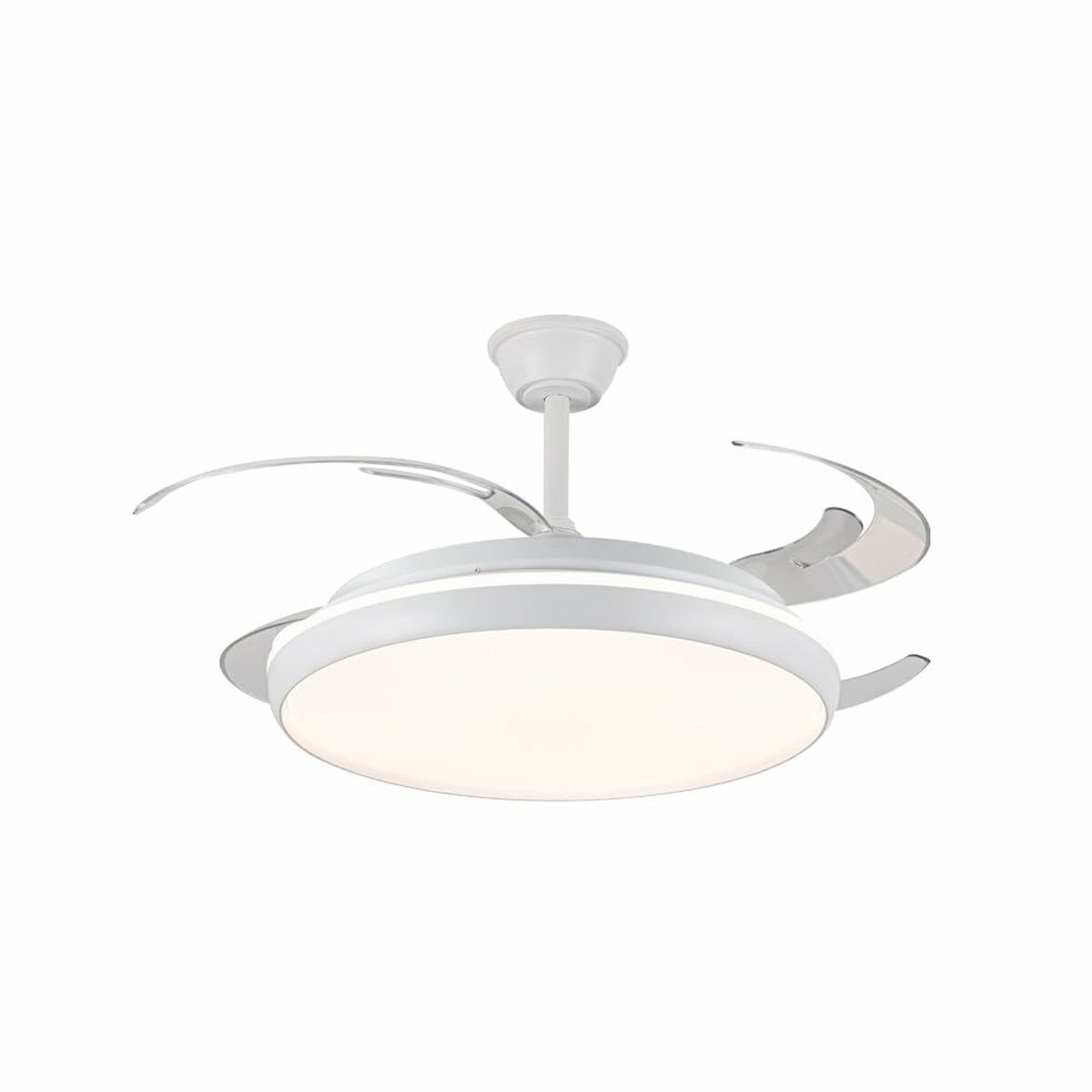 Ventilador de Teto CristalRecord CHARLY L RETRAC Transparente 80 W