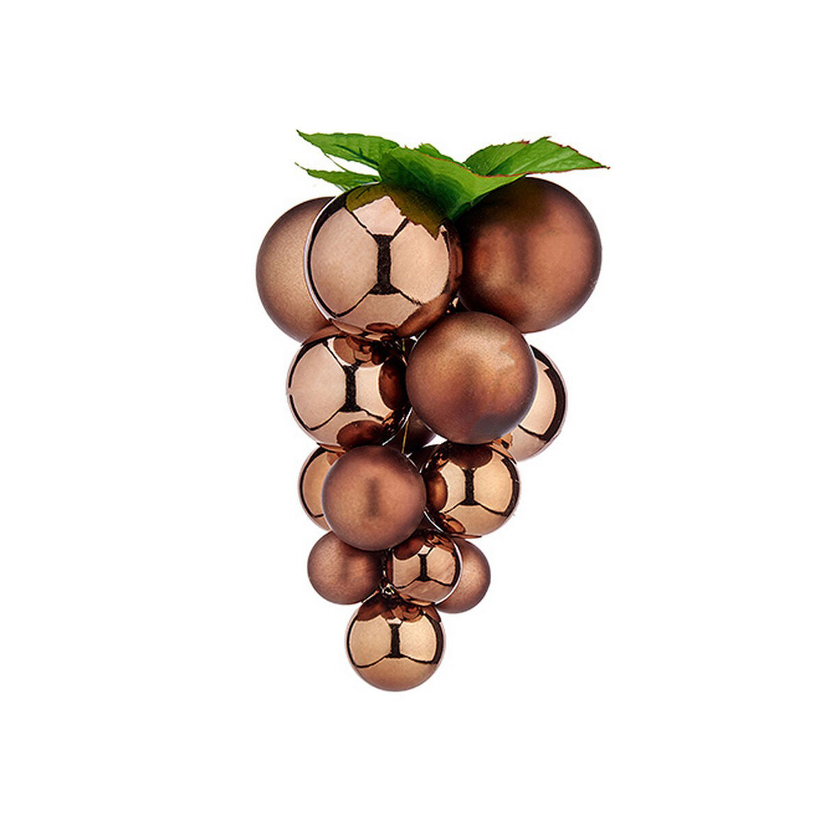 Bola de Natal Uvas Castanho Plástico 22 x 22 x 33 cm