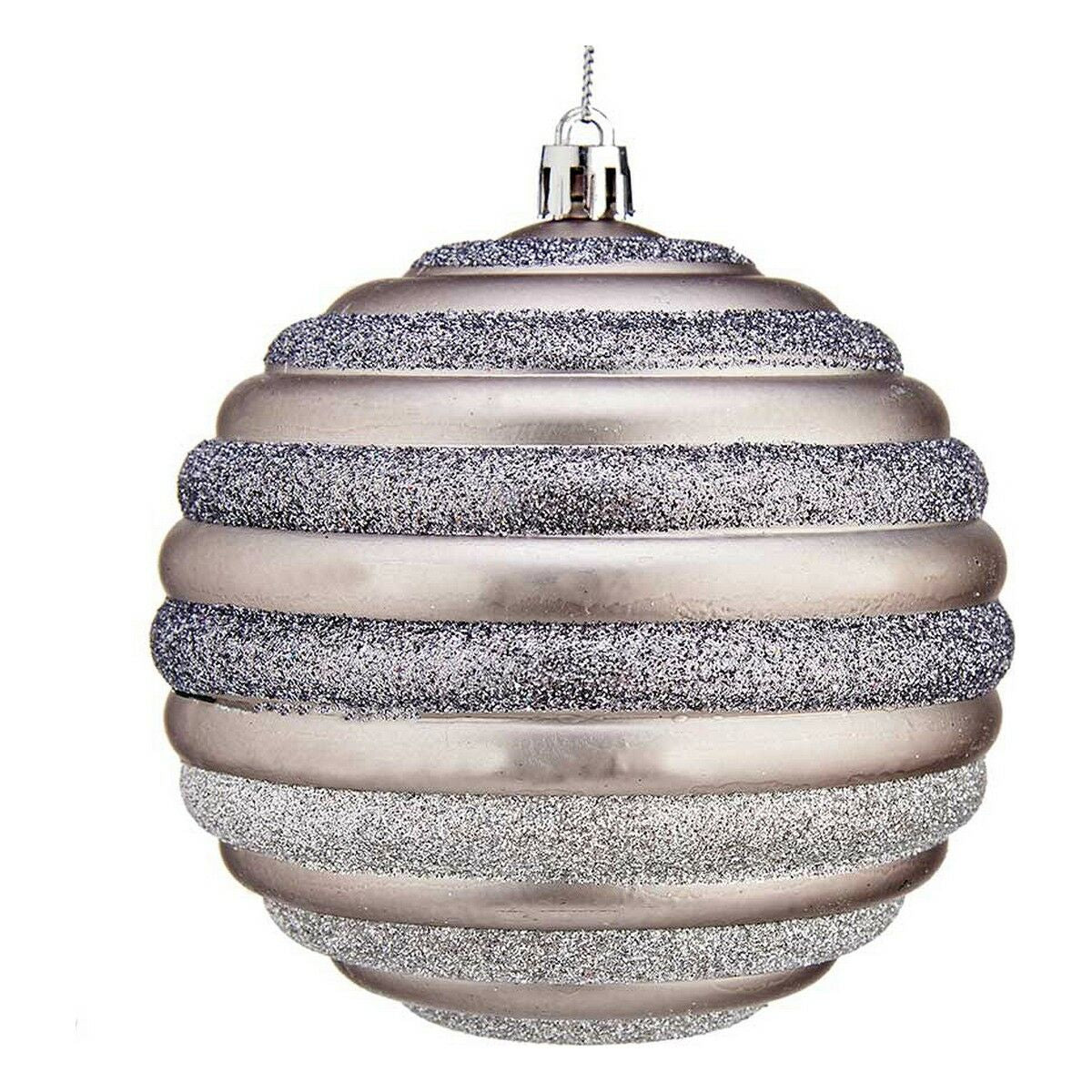 Bola de Natal Krist+ 00876 Prateado Plástico Ø 10 cm 6 Unidades