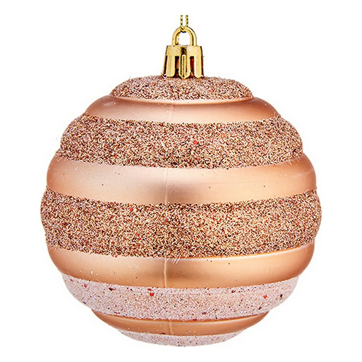 Bola de Natal Ø 8 cm 6 Unidades Cobre PVC