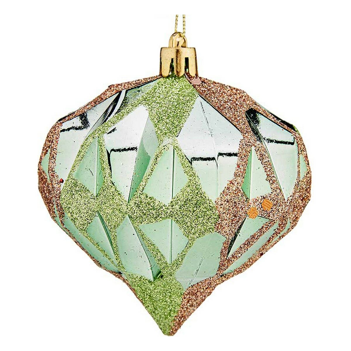 Bolas de Natal Krist+ 00893 Verde Plástico Diamante Ø 8 cm 6 Unidades