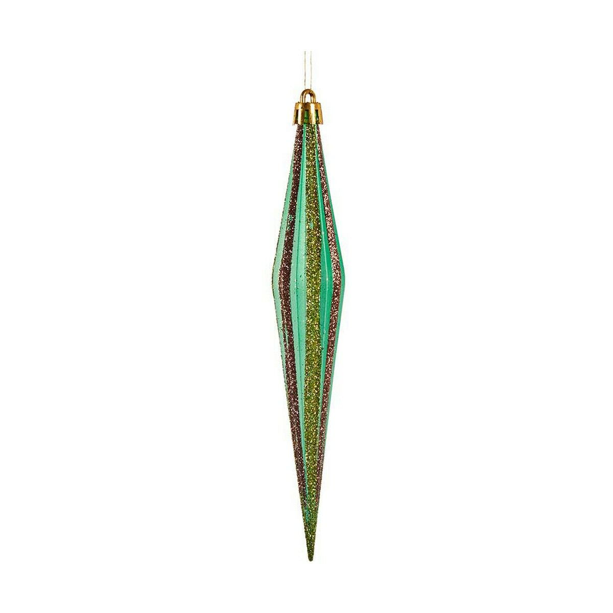 Adorno Natalício Krist+ 00901 Vermelho Verde Dourado 3 x 8,5 x 19 cm Alongado