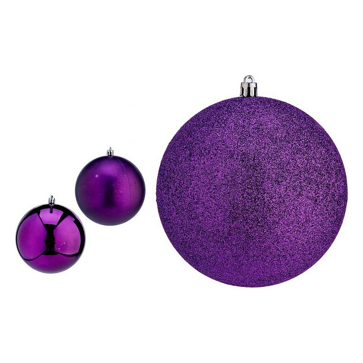 Bolas de Natal Krist+ 00774 Roxo PVC Ø 12 cm 6 Unidades
