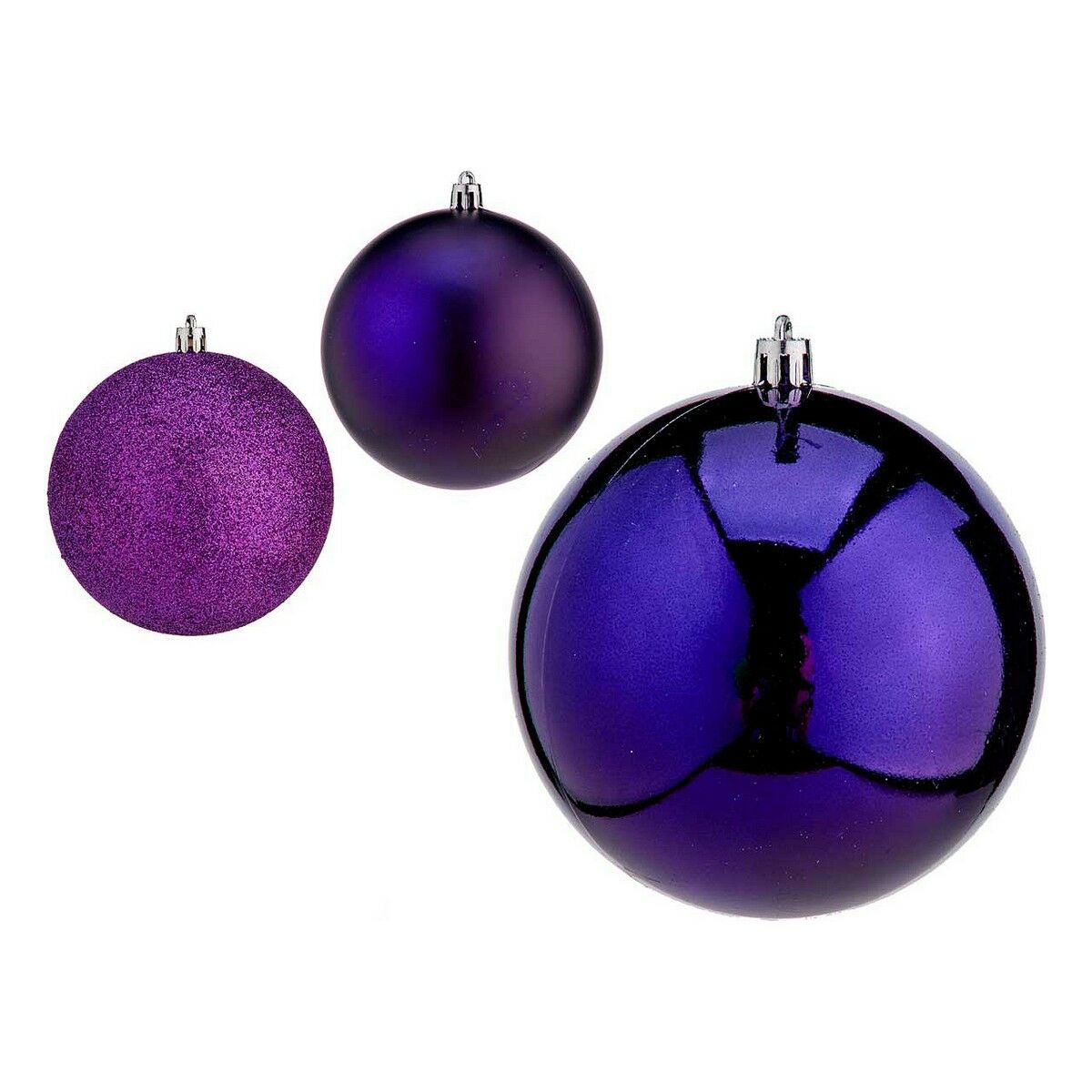 Bolas de Natal Krist+ 00775 Roxo Plástico Ø 10 cm 6 Unidades