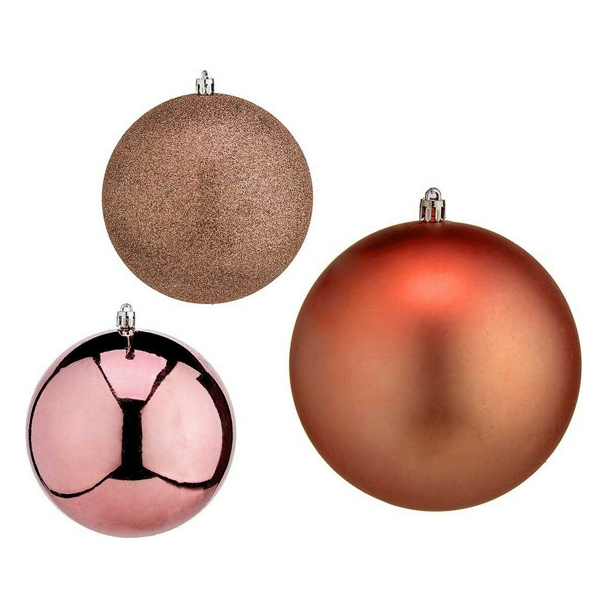 Bola de Natal Krist+ 00786 Cobre Plástico Ø 12 cm 6 Unidades