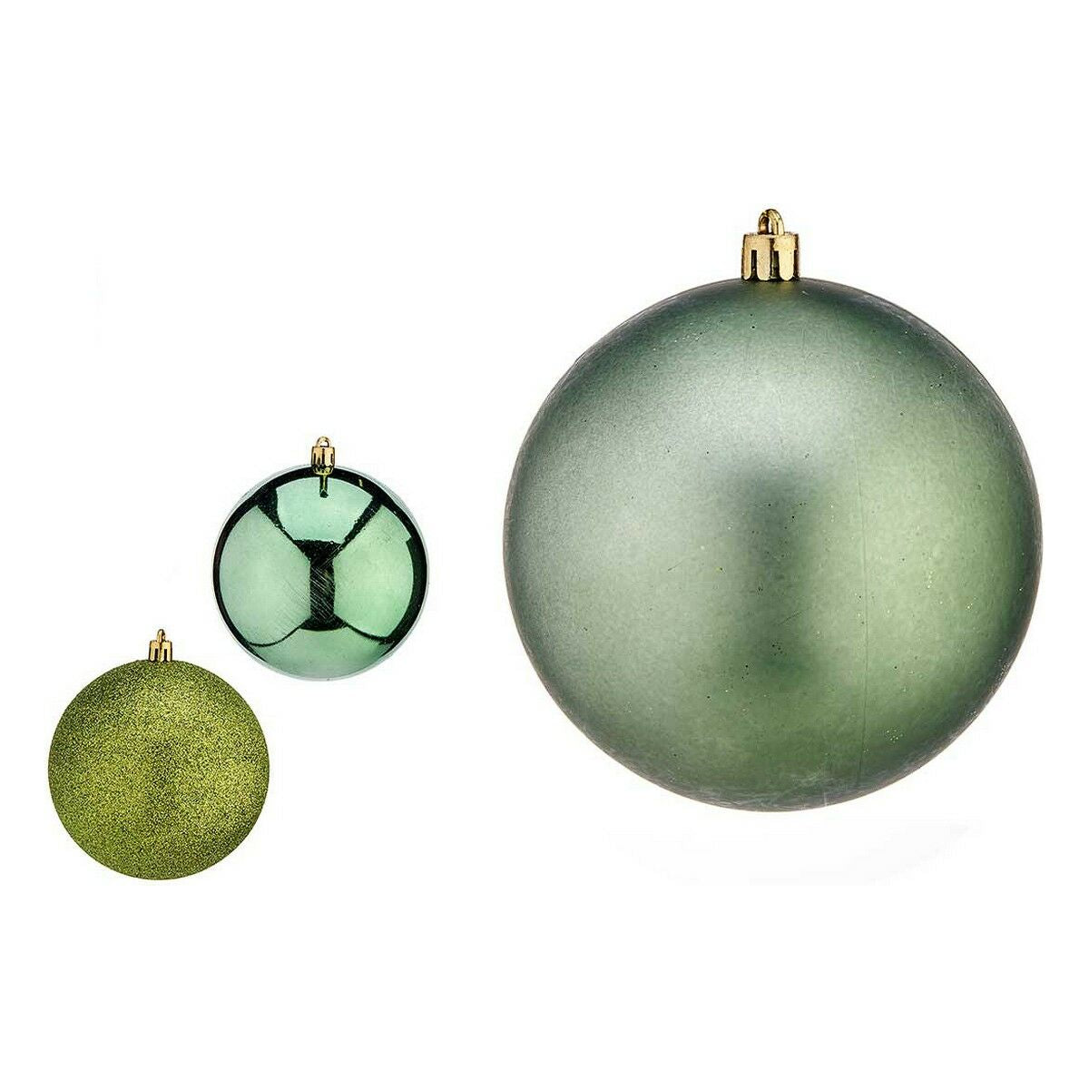 Bolas de Natal Krist+ 00805 Verde Plástico Ø 10 cm 6 Unidades
