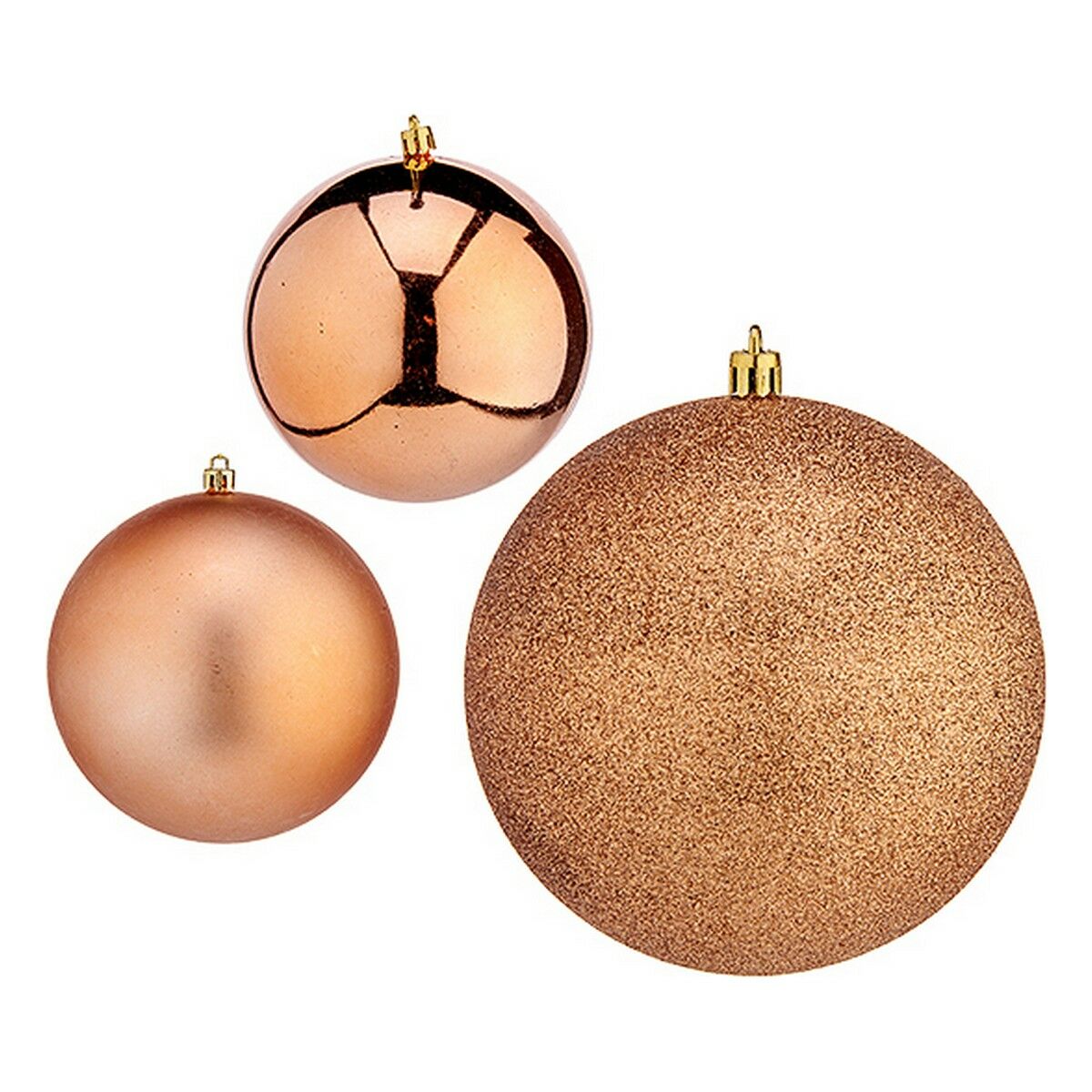 Bolas de Natal Krist+ 00811 Cobre Plástico Ø 10 cm 6 Unidades