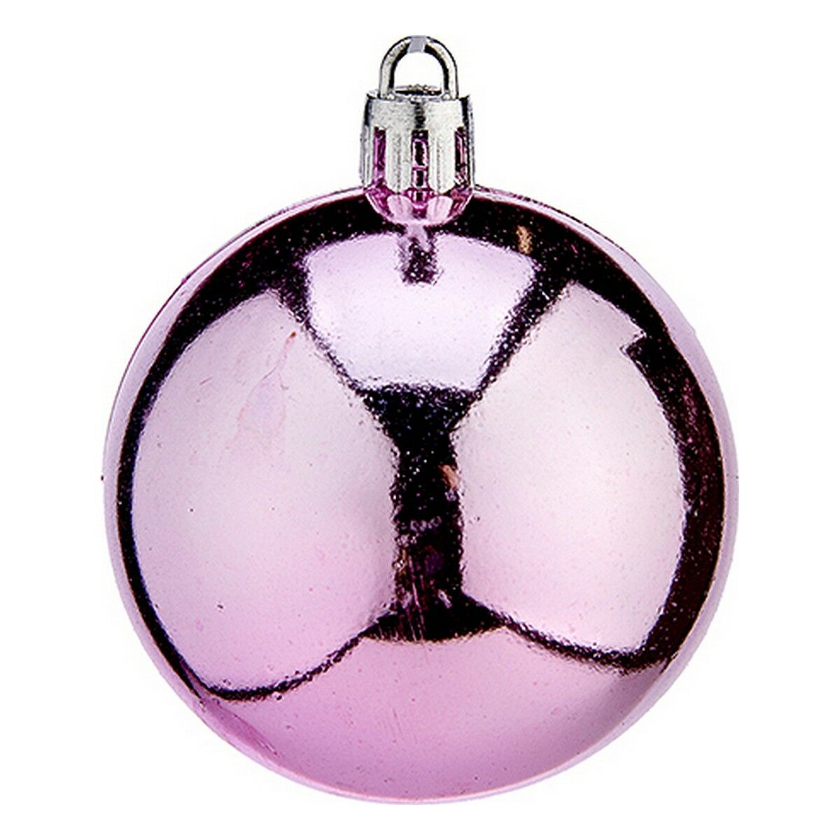Bolas de Natal Krist+ K1912477-4 Cor de Rosa Plástico Ø 6 cm 24 Unidades