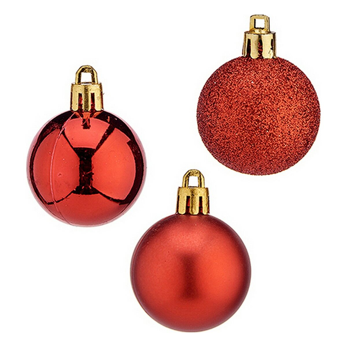 Bola de Natal 20 Unidades Ø 4 cm Vermelho Plástico