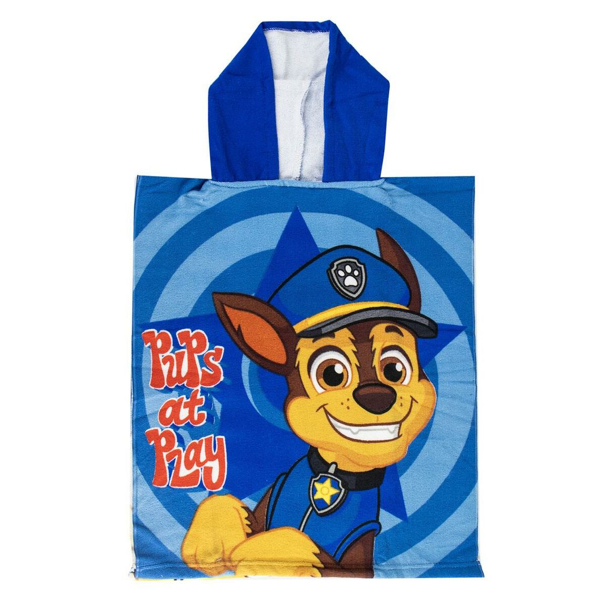 Poncho-Toalha com Capuz The Paw Patrol Azul 50 x 115 cm