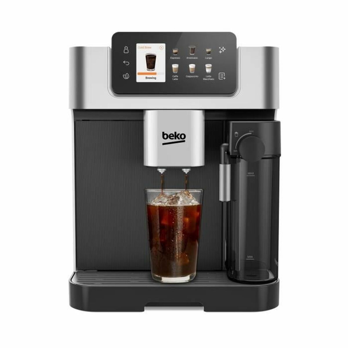 Cafeteira Superautomática BEKO CEG7348X Preto Cinzento Prateado