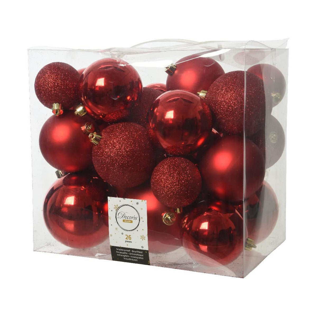 Bolas de Natal Decoris Vermelho