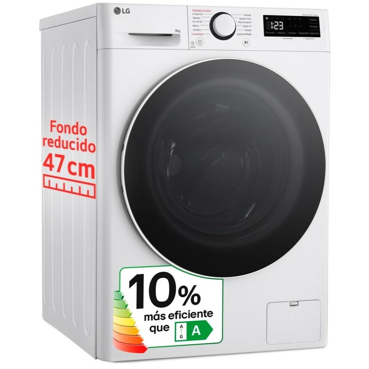 Máquina de lavar LG F2WR5S09A0W 60 cm 1200 rpm 9 kg