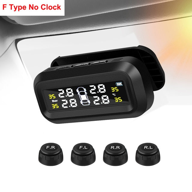Sistema de monitorização da pressão dos pneus TPMS para automóvel inteligente Sistema de monitorização da pressão dos pneus com energia solar TMPS dig