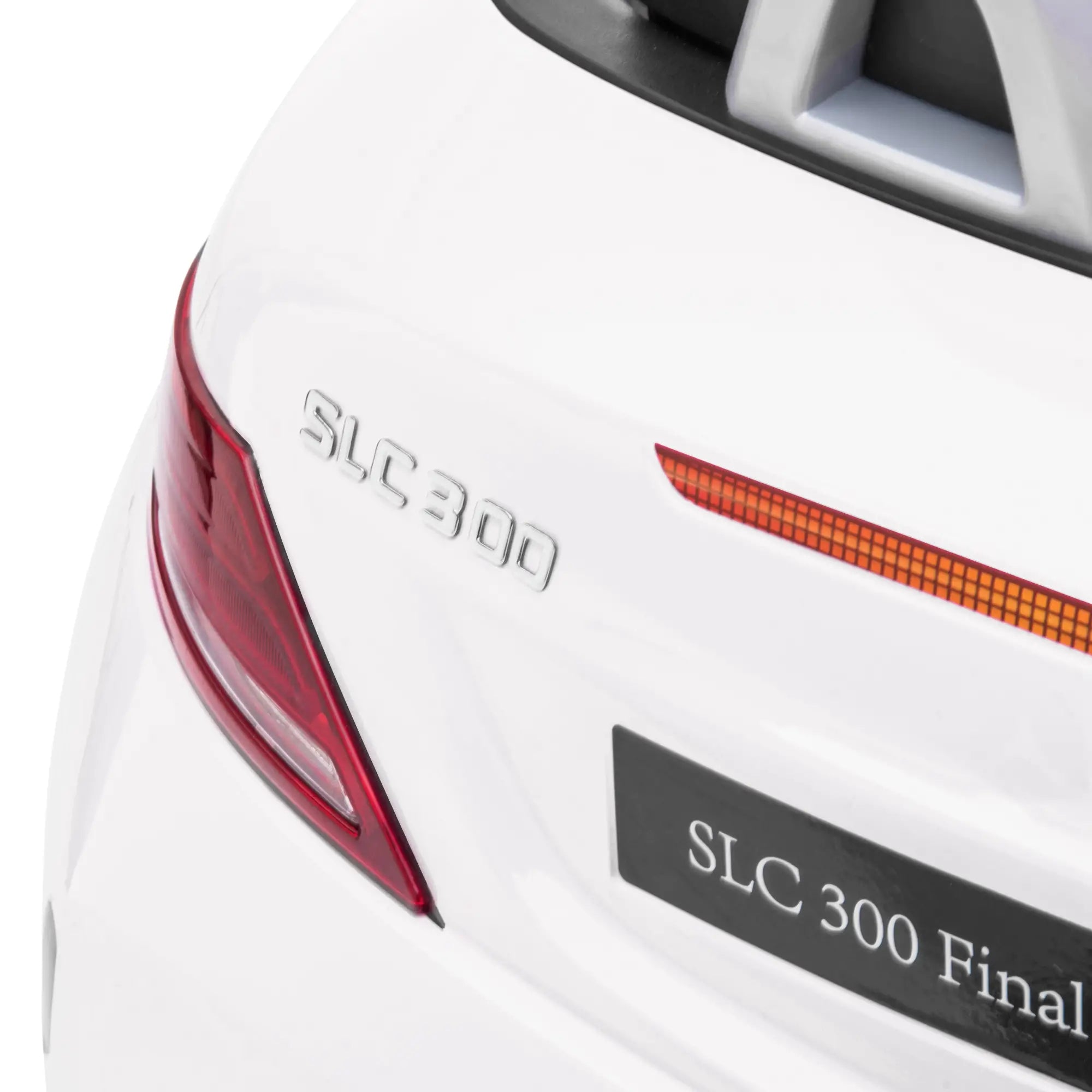 Carro Elétrico Mercedes SLC 300 12V com Faróis LED Buzina Música TF USB e Abertura da Porta 3-5km/h 107x62,5x44 cm Branco