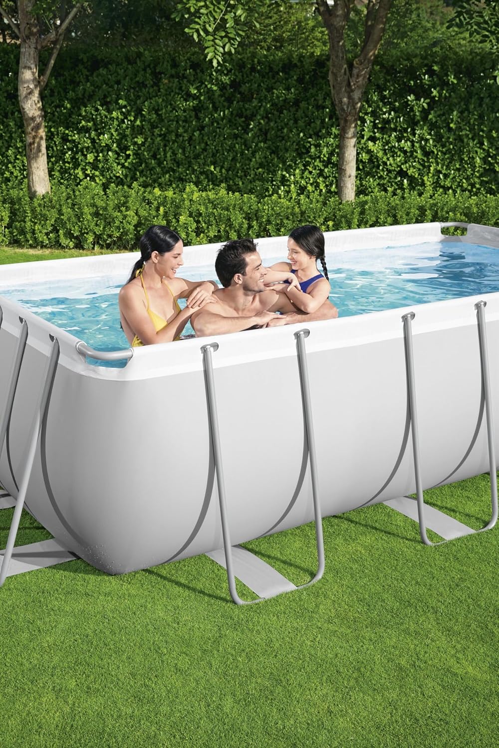 Power Steel™ 13'3" x 6'7" x 39,5"/4,04 m x 2,01 m x 1,00 m, conjunto de piscina retangular