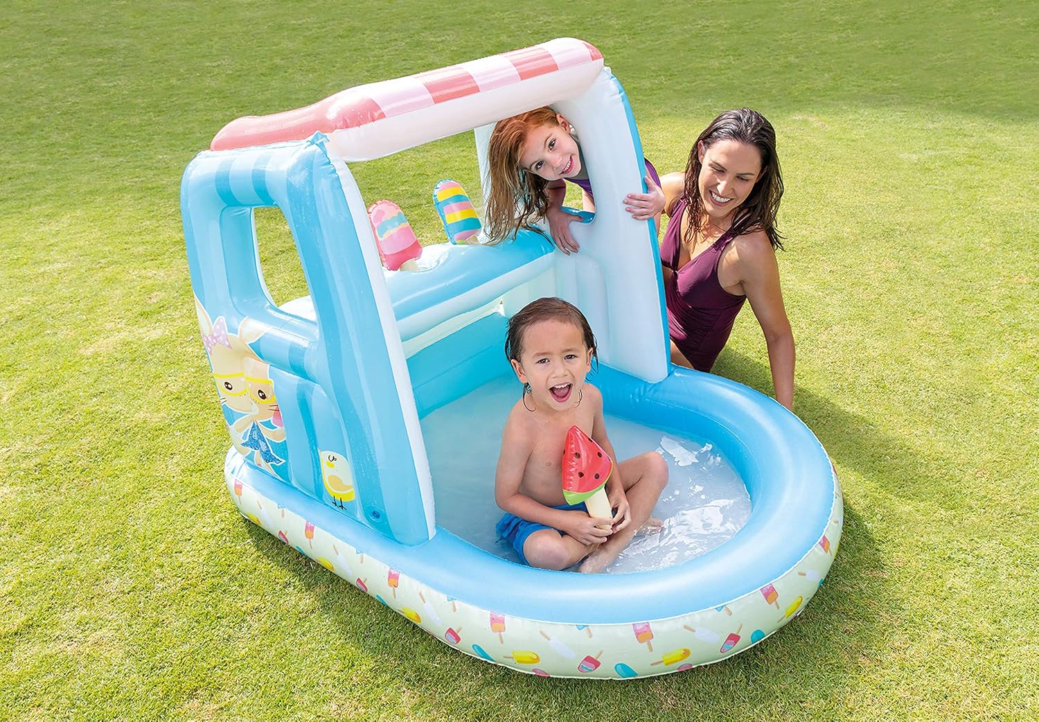 Centro de juegos INTEX heladería hinchable con 3 helados