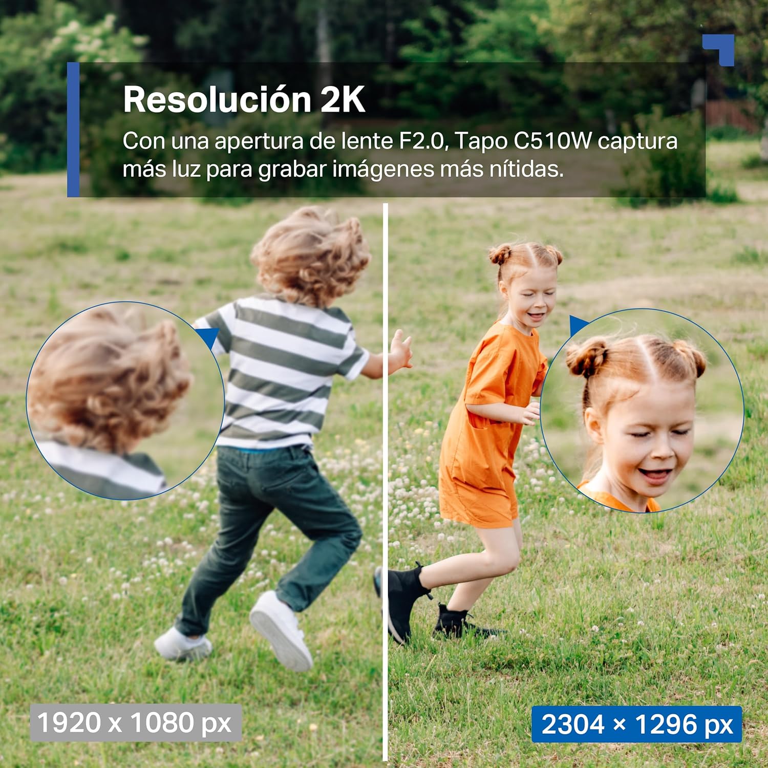 Tapo C510W - Cámara de vigilancia Wi-FI para Exteriores de 360º, visión Nocturna a Todo Color de 2k (3MP), detección de Personas con IA, Seguimiento de Movimiento Inteligente, IP65