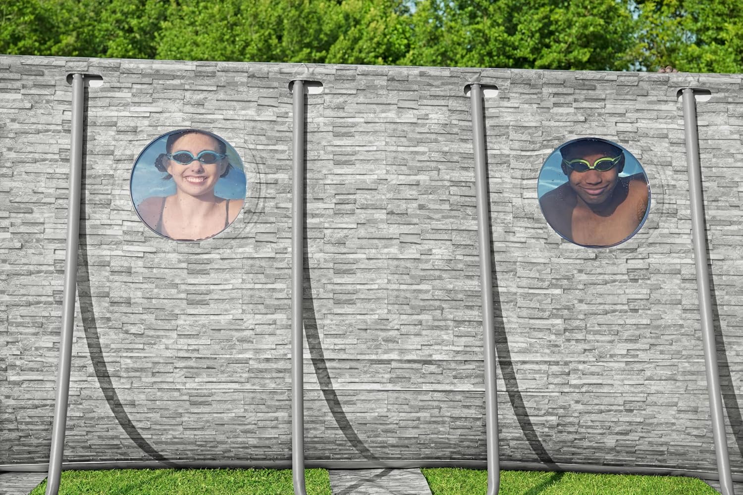 Bestway 56716-4 Set piscina Fuori Terra Power Steel Swim vista série oval da 549 x 274 x 122 cm