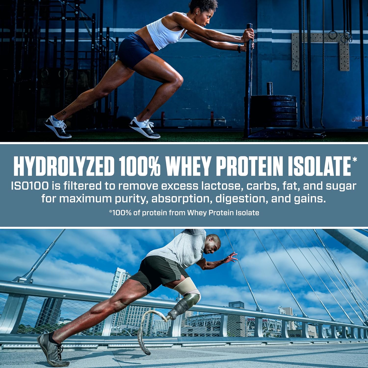 Dymatize ISO 100 Hydrolyzed Gourmet Vanilla 2264 g - Hidrolizado de proteção de soro Whey isolado em pó