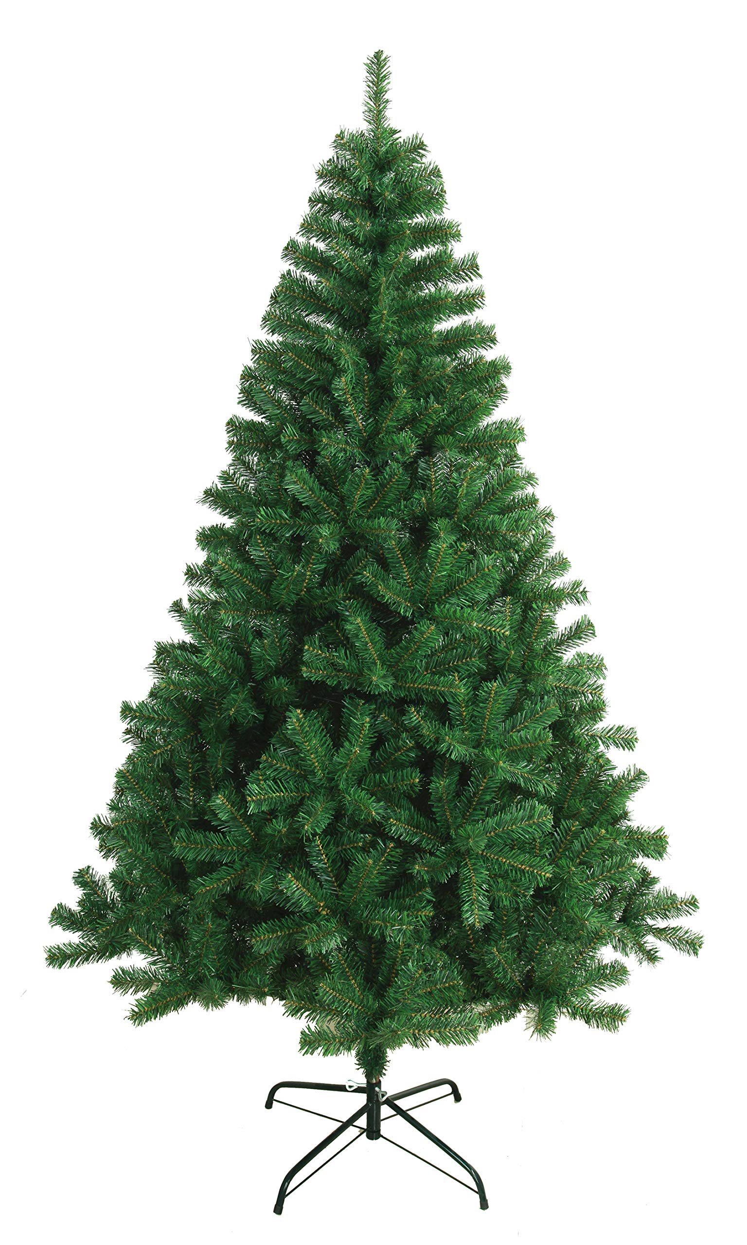 Árvore de Natal artificial extra enchimento, árvores com folhas de espumilhão de 150 cm a 300 cm de primeira qualidade, super natural C / suporte metálico. (verde, 150 cm 380 dicas)