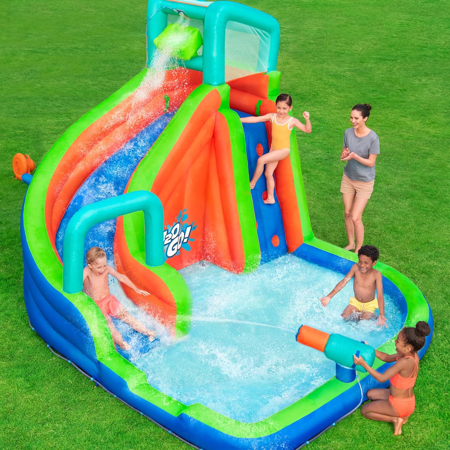 Bestway 12" x 10'6" x 8'10"/3,65 m x 3,20 m x 2,70 m, Turbo Splash mega parque aquático