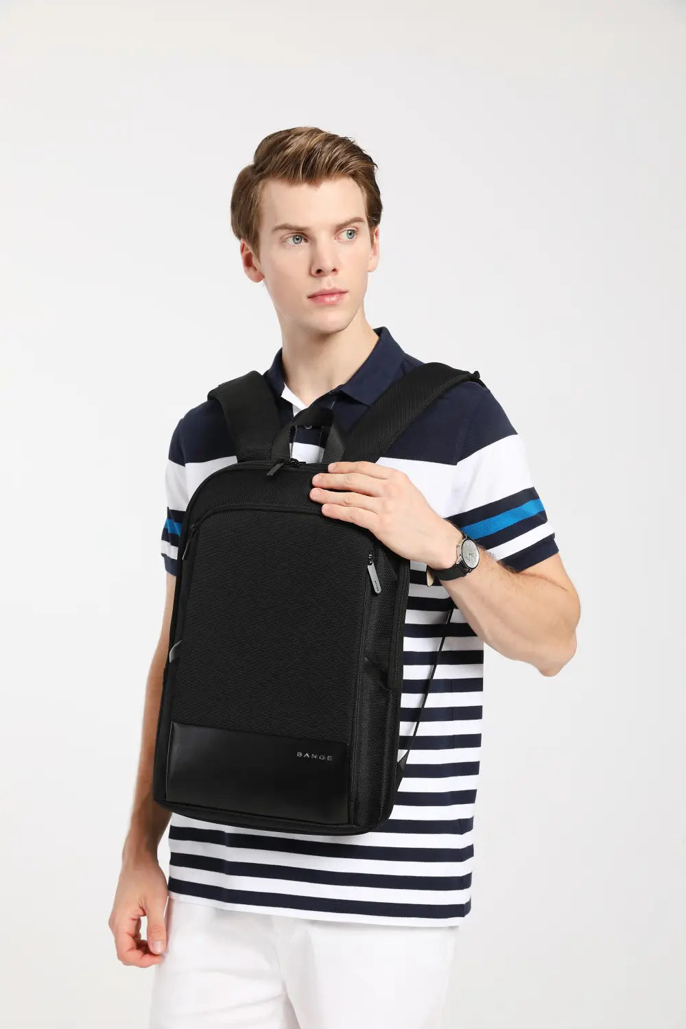 Mochila Ultrafina Masculina Expansível Grande Capacidade Multifunções para Computador Mochila Impermeável