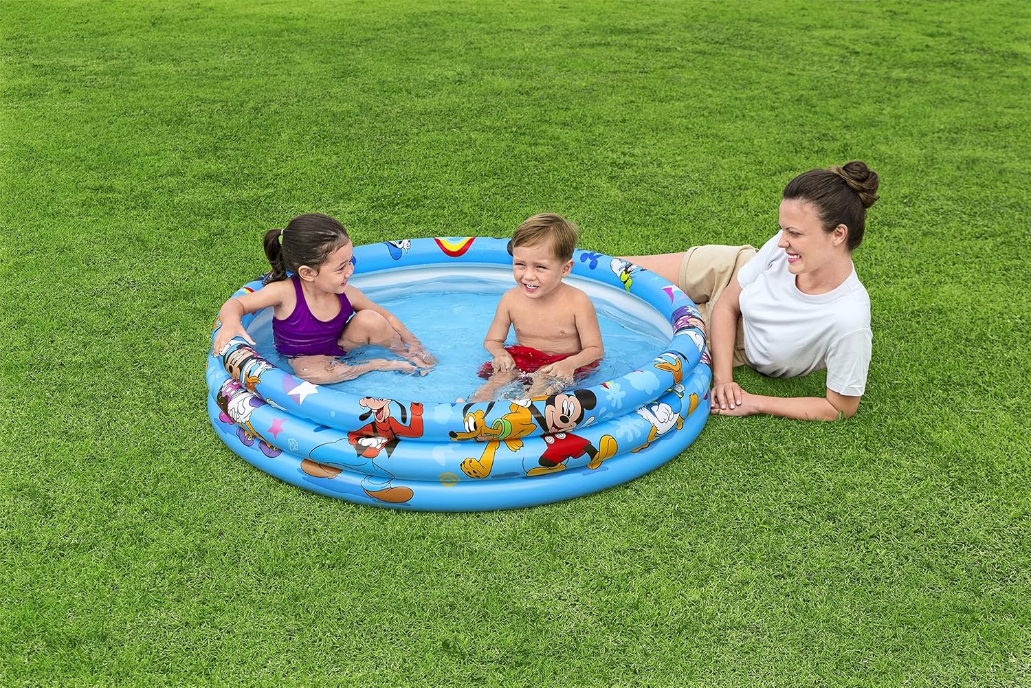 BESTWAY Piscina Hinchable Infantil Disney Junior Mickey & Friends 122x122 cm Multicolor
