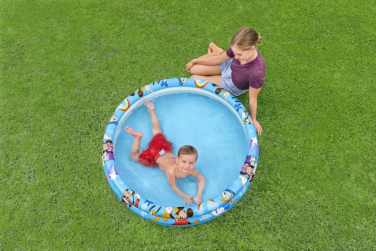 BESTWAY Piscina Hinchable Infantil Disney Junior Mickey & Friends 122x122 cm Multicolor
