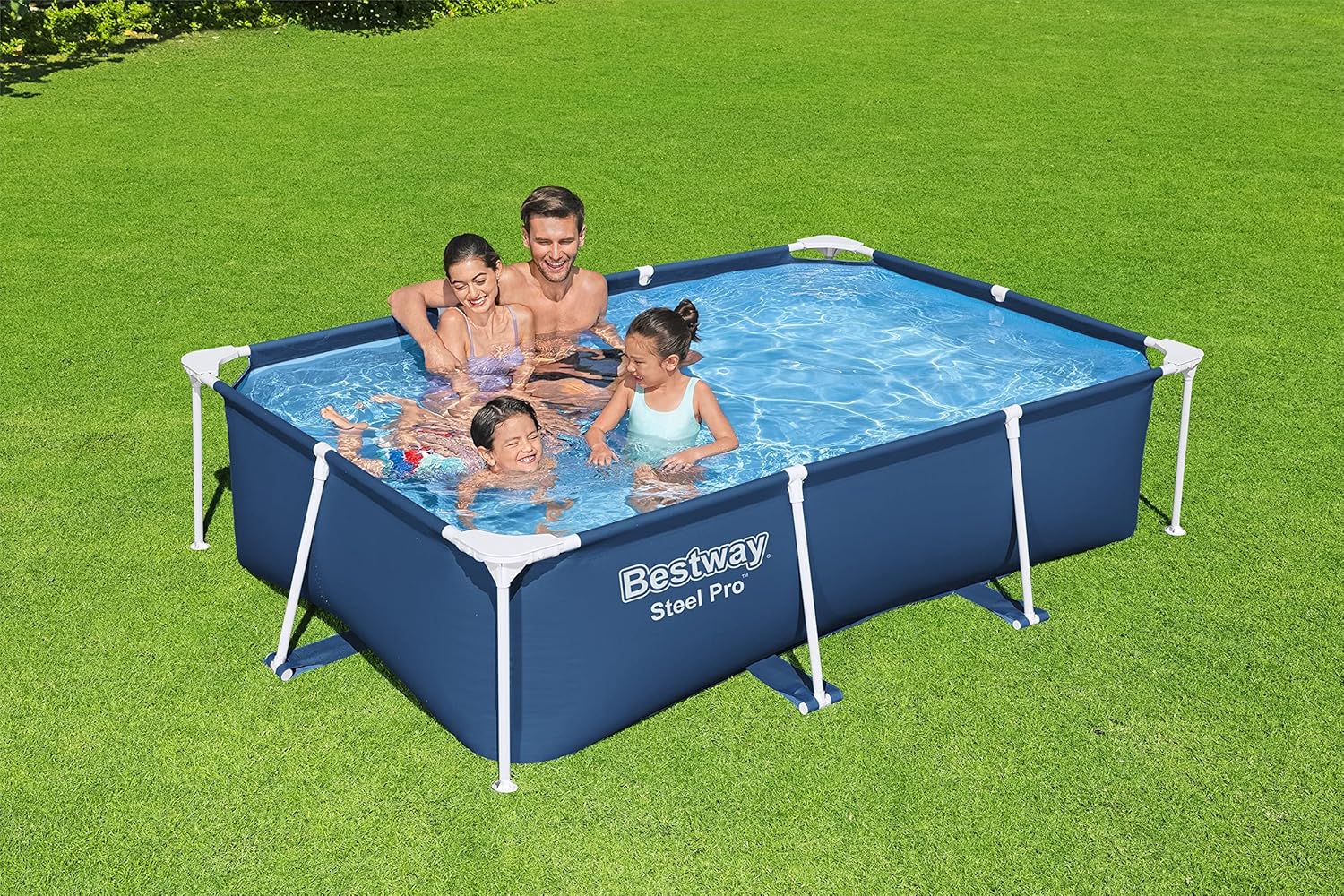 BESTWAY Piscina removível tubular infantil Steel Pro 259 x 170 x 61 cm azul