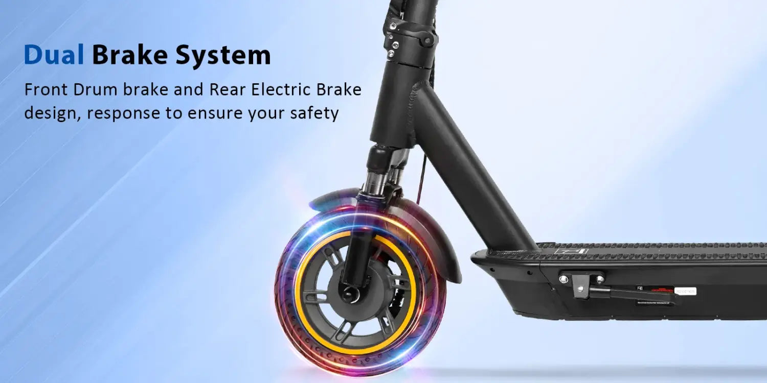 Scooter elétrica AOVOPRO Smart APP com motor potente de 350 W/500 W, alcance de 36 V/42 V, alcance de 25 a 45 km, para adultos, com duplo travão