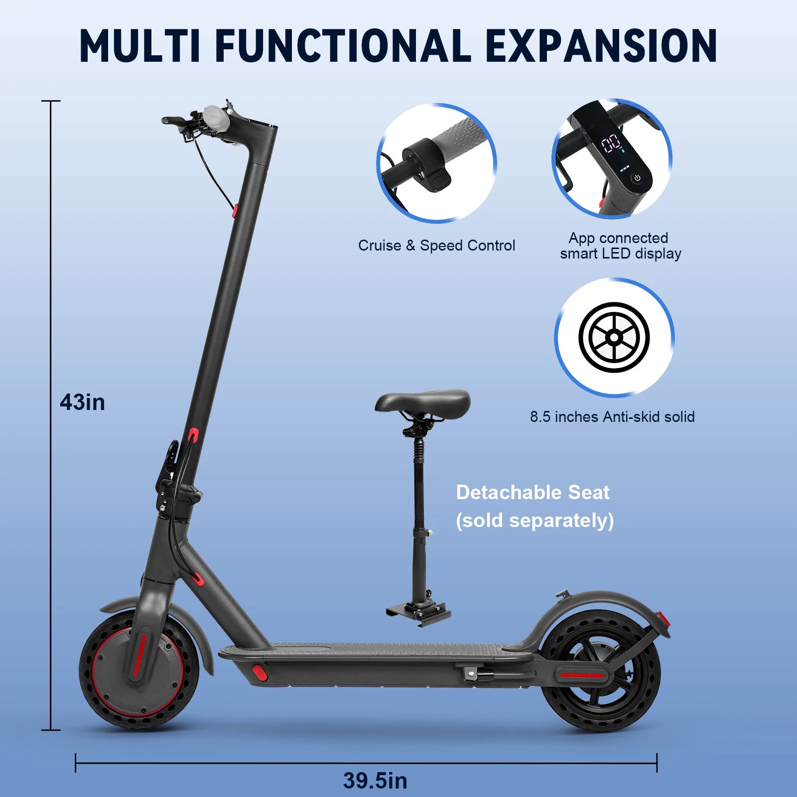 Scooter elétrica JUICEASE TX01 31 kmh motor potente e aplicação inteligente