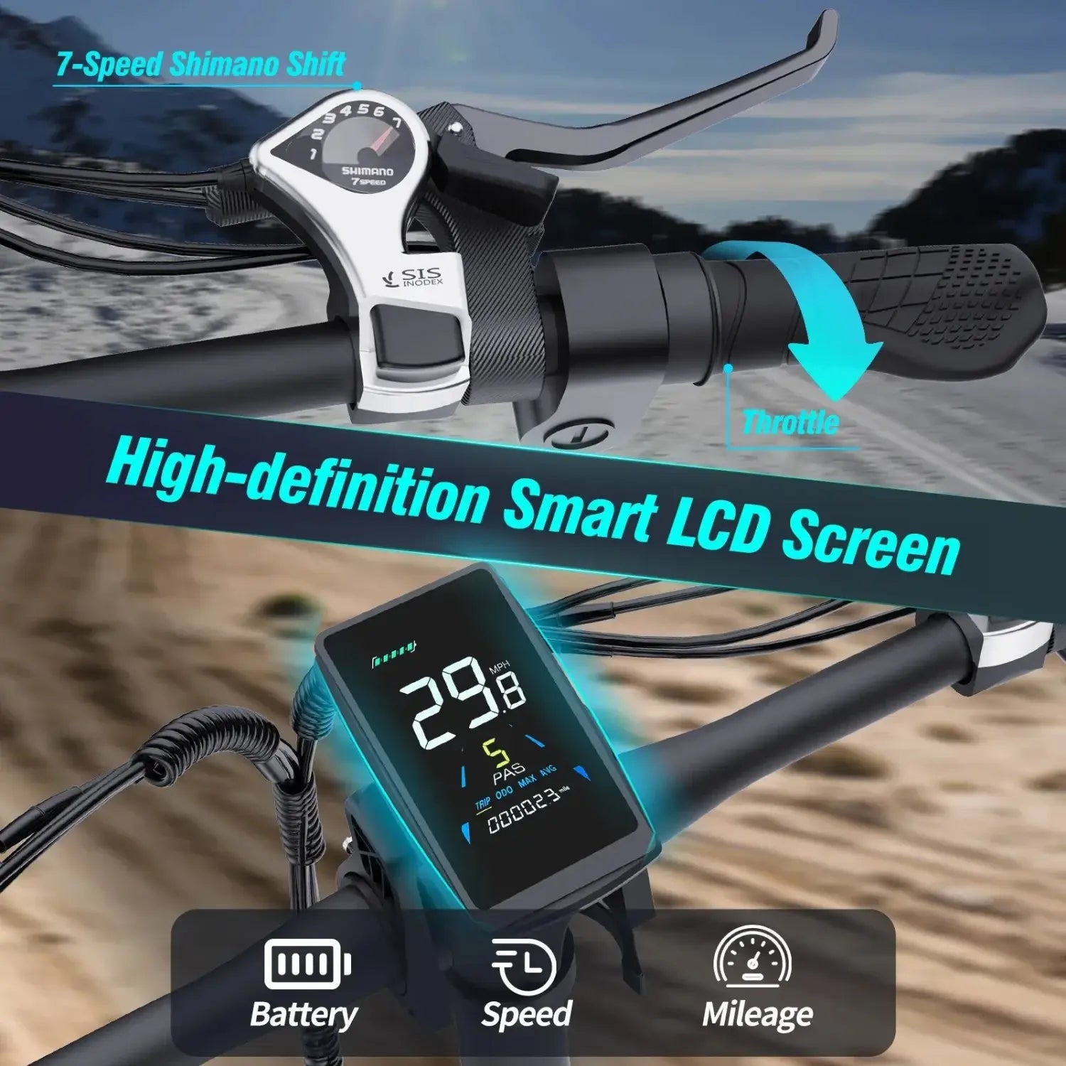 Bicicleta elétrica dobrável Ridstar H20 Pro 2000W, 48V23AH, pneu largo de 20" e motor duplo, para todo o terreno, BTT, com certificação CE, para montanha/neve