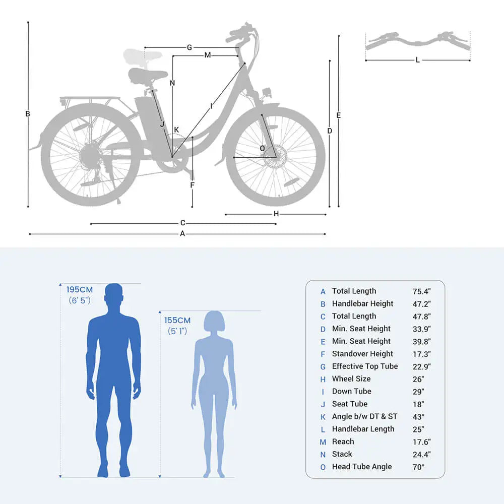 Bicicleta elétrica Touroll 250W, 25 km/h, binário de 45 Nm, 36 V, 15,6 Ah, autonomia de 90 km, Shimano Gear de 7 velocidades, bicicletas elétricas