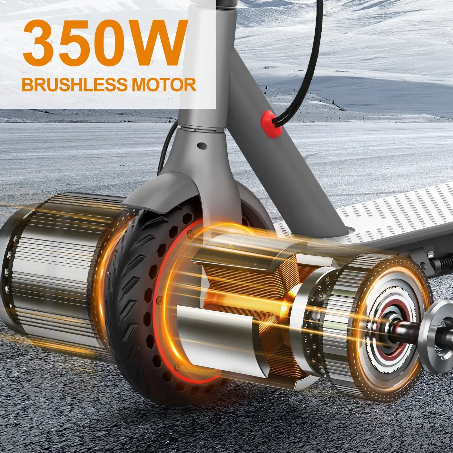 Scooter elétrica AOVOPRO Smart APP com motor potente de 350 W/500 W, alcance de 36 V/42 V, alcance de 25 a 45 km, para adultos, com duplo travão