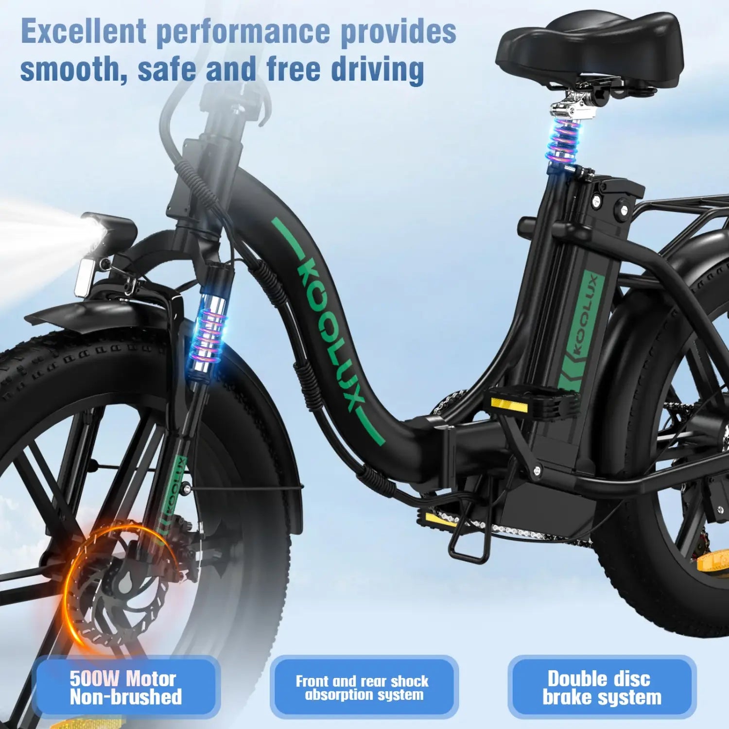 Bicicleta elétrica dobrável KOOLUX BK6S 4.0 750W 50 km/h 20x4.0 pneus largos 48 V 13 Ah IP54 120 kg carga 34 kg leve stock UE 3 cores bicicleta elétrica