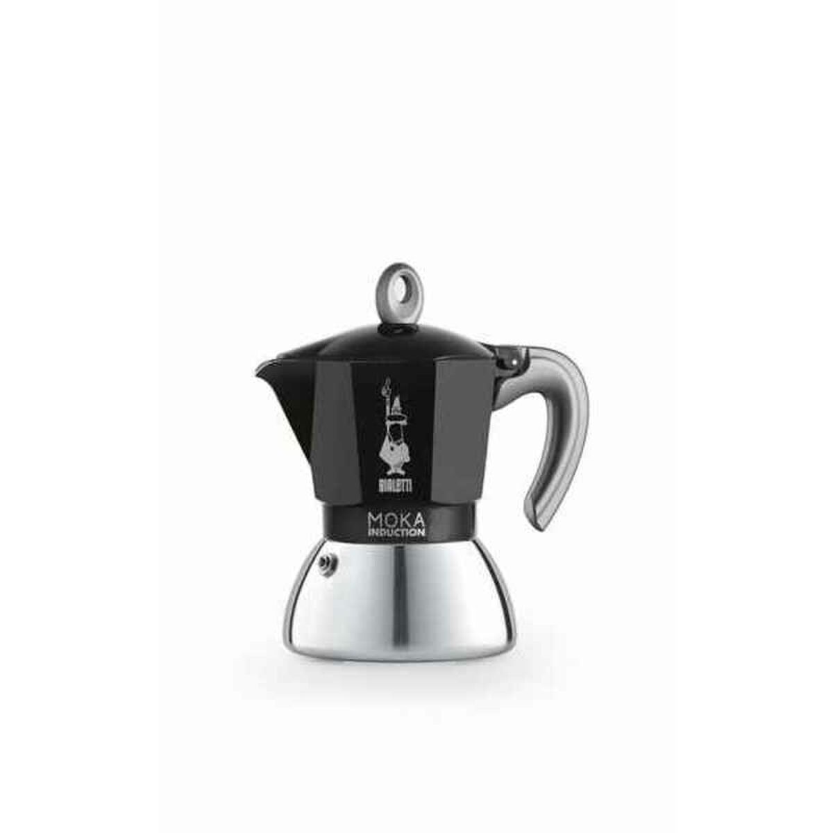 Cafeteira Italiana Bialetti Moka Preto Aço inoxidável Alumínio 200 ml 4 Kopjes