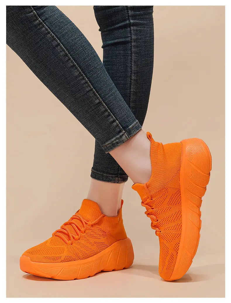 Sapatos casuais unisexo, sola grossa, moda estudantil, calçado desportivo
