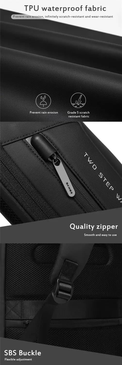 Mochila Leve Desportiva Anti-Roubo para Computador Casual Mochila para Carro