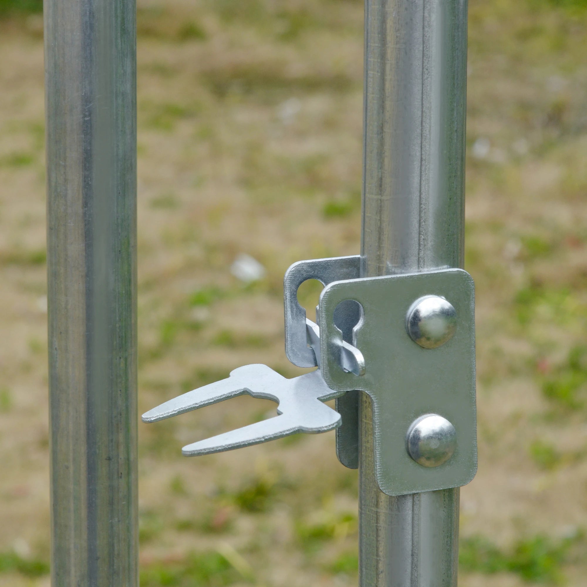 Galinheiro para Exterior para 16-24 Galinhas de Aço Galvanizado com Teto de Tecido Oxford 2,8x7,60x1,97 m Prata