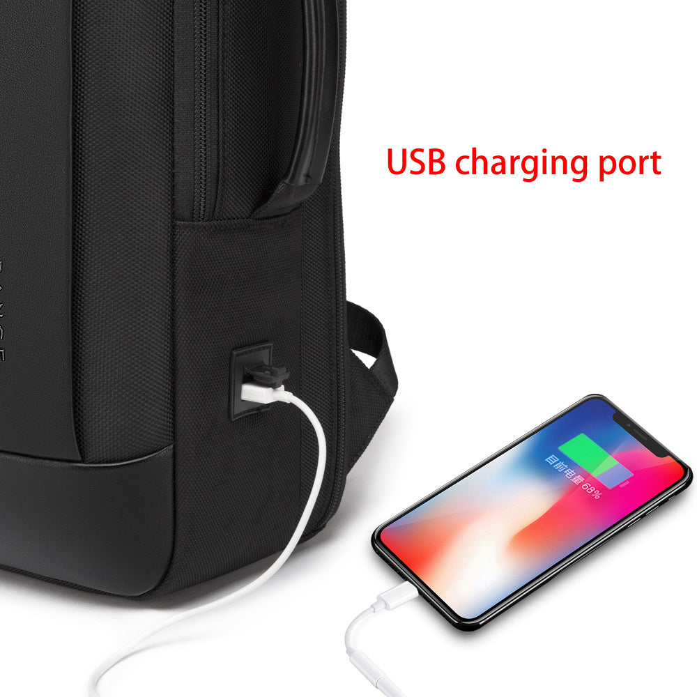 Mochila leve casual empresarial BANGE para homem, mochila de viagem de grande capacidade, mochila escolar para computador e estudantes