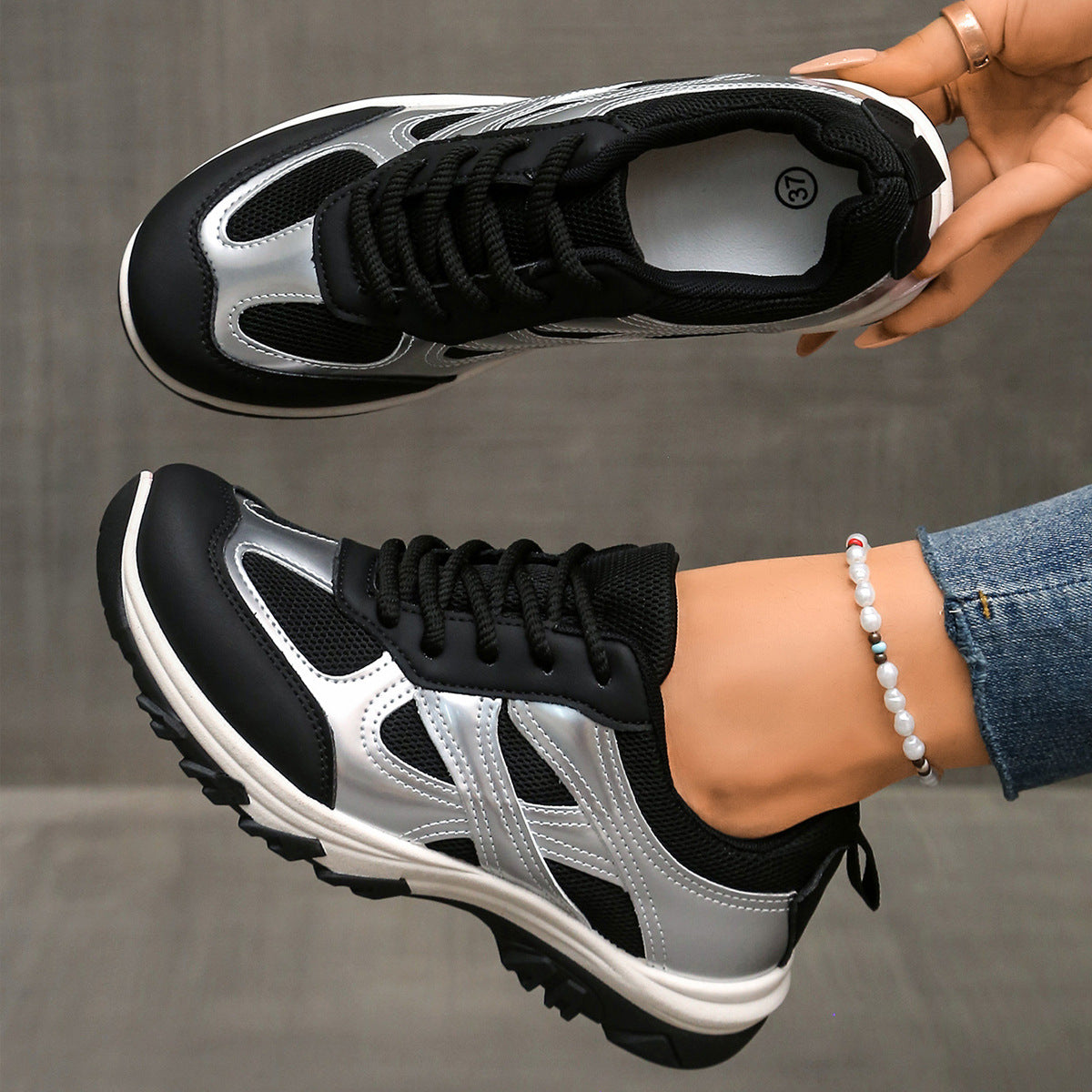 Sapatos de caminhada para casal, tamanho grande, respirável, para o outono e primavera, moda casual e desportiva para viagem
