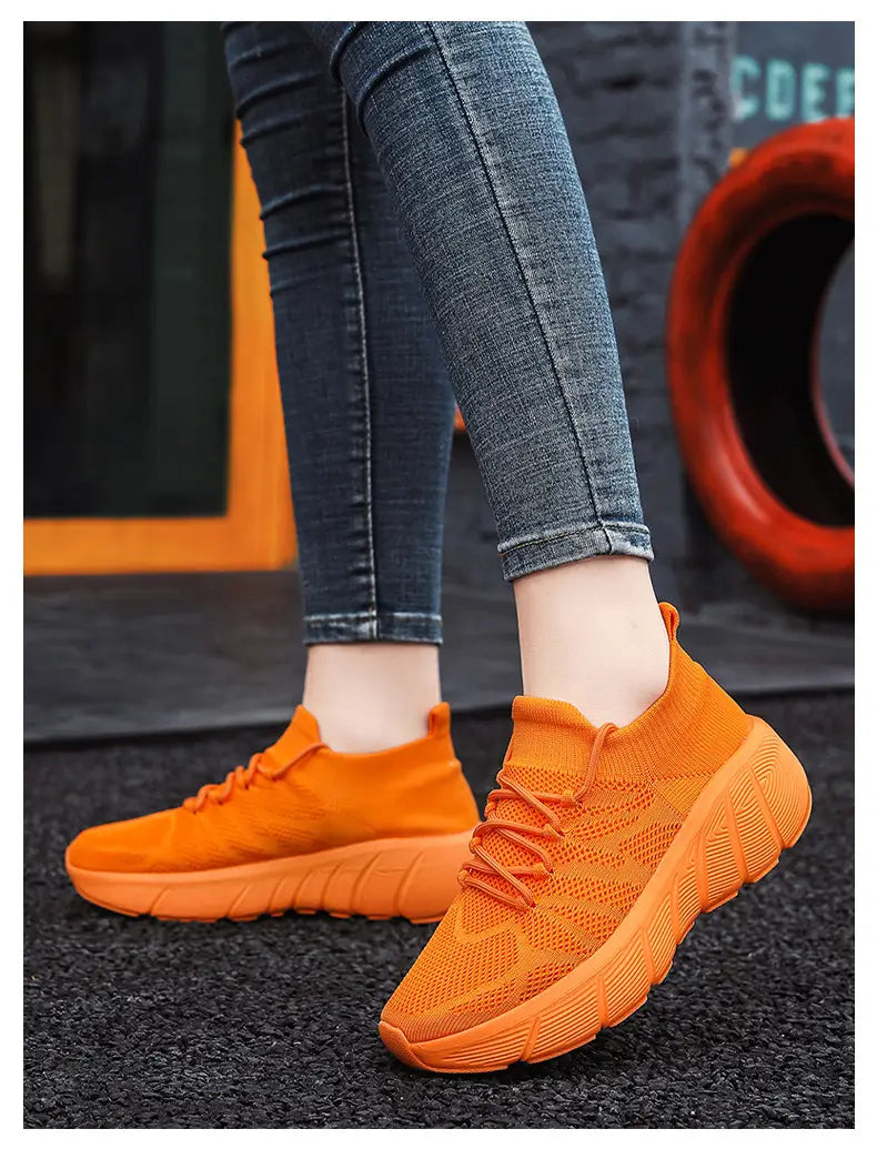 Sapatos casuais unisexo, sola grossa, moda estudantil, calçado desportivo