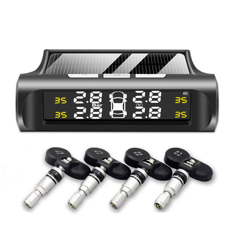 Sistema de monitorização da pressão dos pneus TPMS para automóvel inteligente Sistema de monitorização da pressão dos pneus com energia solar TMPS dig