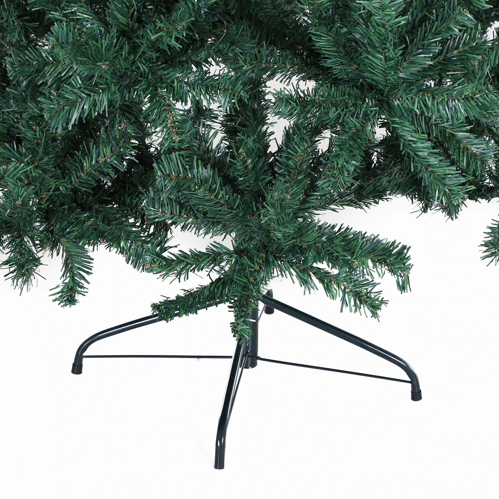 Árvore de Natal artificial verde com suporte de metal