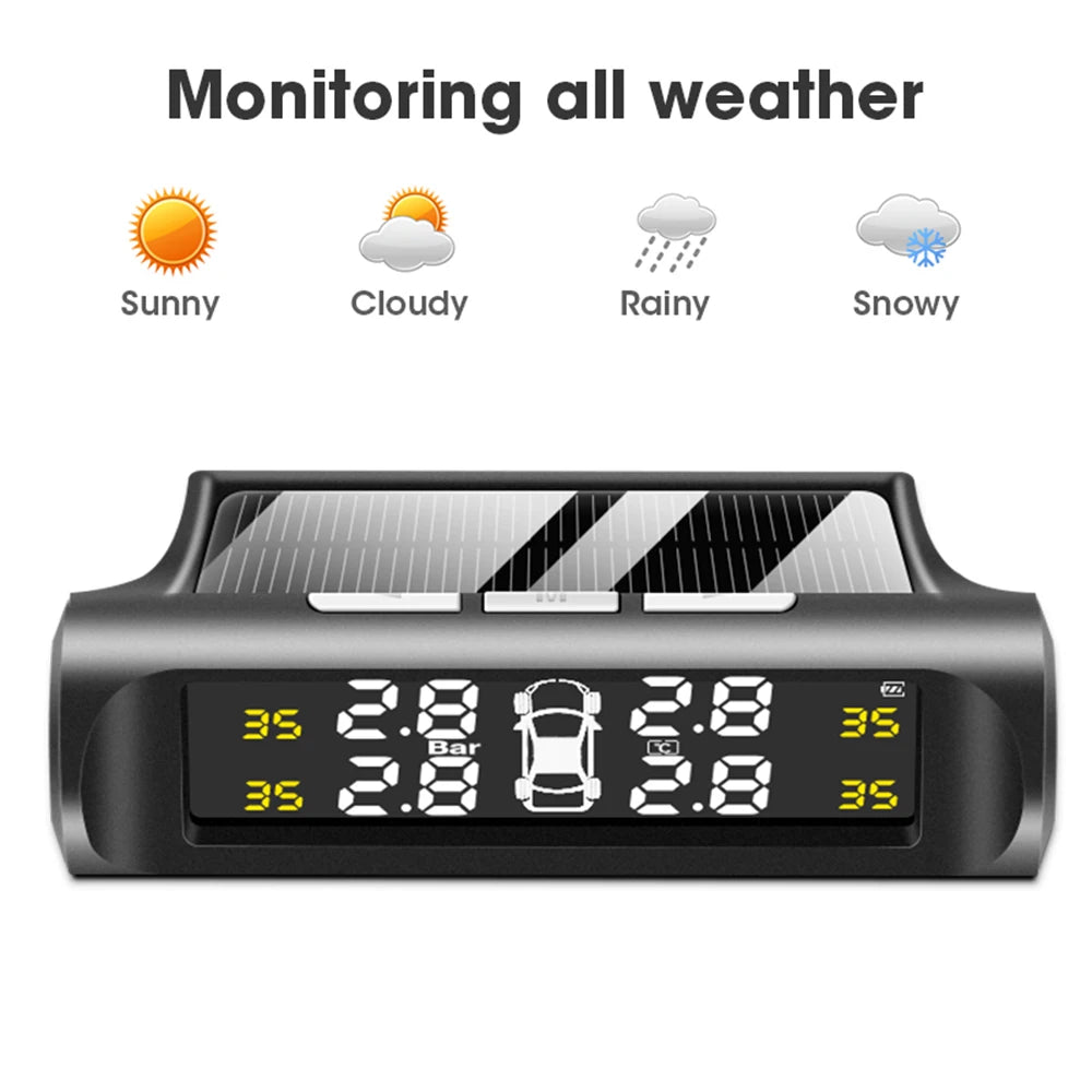 Sistema de monitorização da pressão dos pneus TPMS para automóvel inteligente com energia solar TMPS dig
