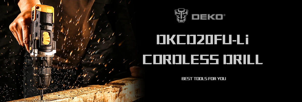 DEKO 12V 16V 20V SET1 Berbequim sem fio 2 velocidades Aparafusadora elétrica DIY Mini chave de fendas sem fio Bateria de iões de lítio DC 3/8 polegadas