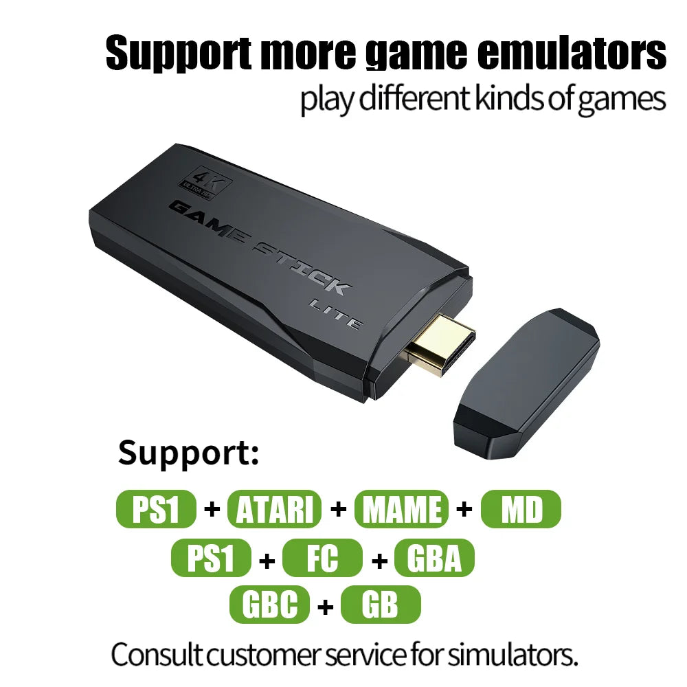 Boyhom 4K HD Video Game Consola 2.4G Comando Duplo Sem Fios Game Player M8 20000 Jogos 64GB Jogos Retro Presentes de Natal para Meninos