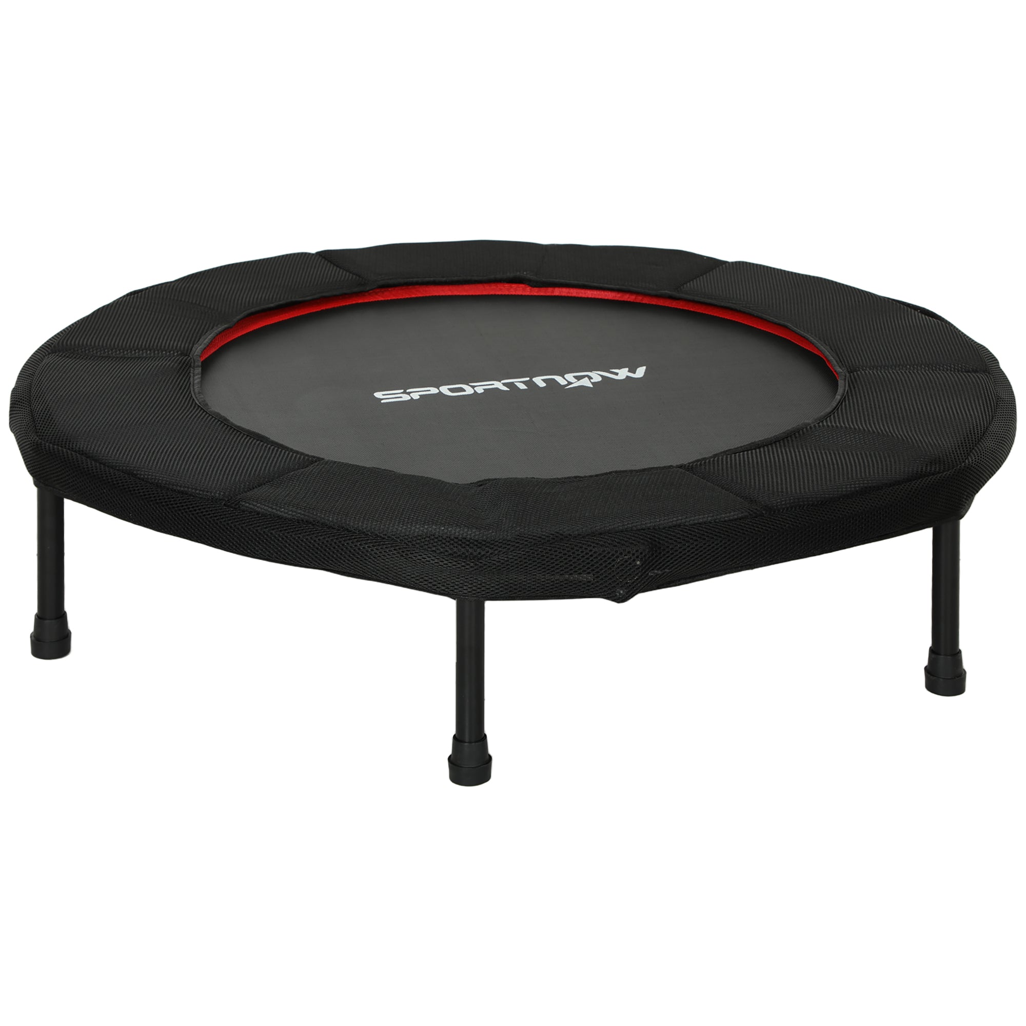 Trampolim Fitness Dobrável 102 cm Vermelho Estrutura Antiderrapante