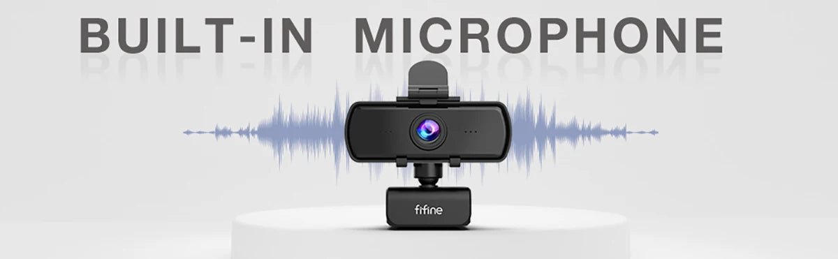 Webcam FIFINE 1440p Full HD para PC com microfone, tripé, para desktop e portátil USB, webcam para transmissão em direto para videochamadas - K420